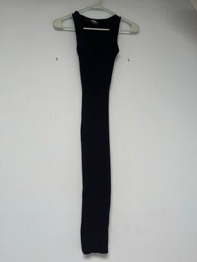 Hera Collection Ribbed Black Bodycon Maxi Dress